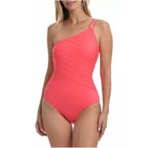 NWT La Blanca Women's Coral One Piece Swimsuit 18W